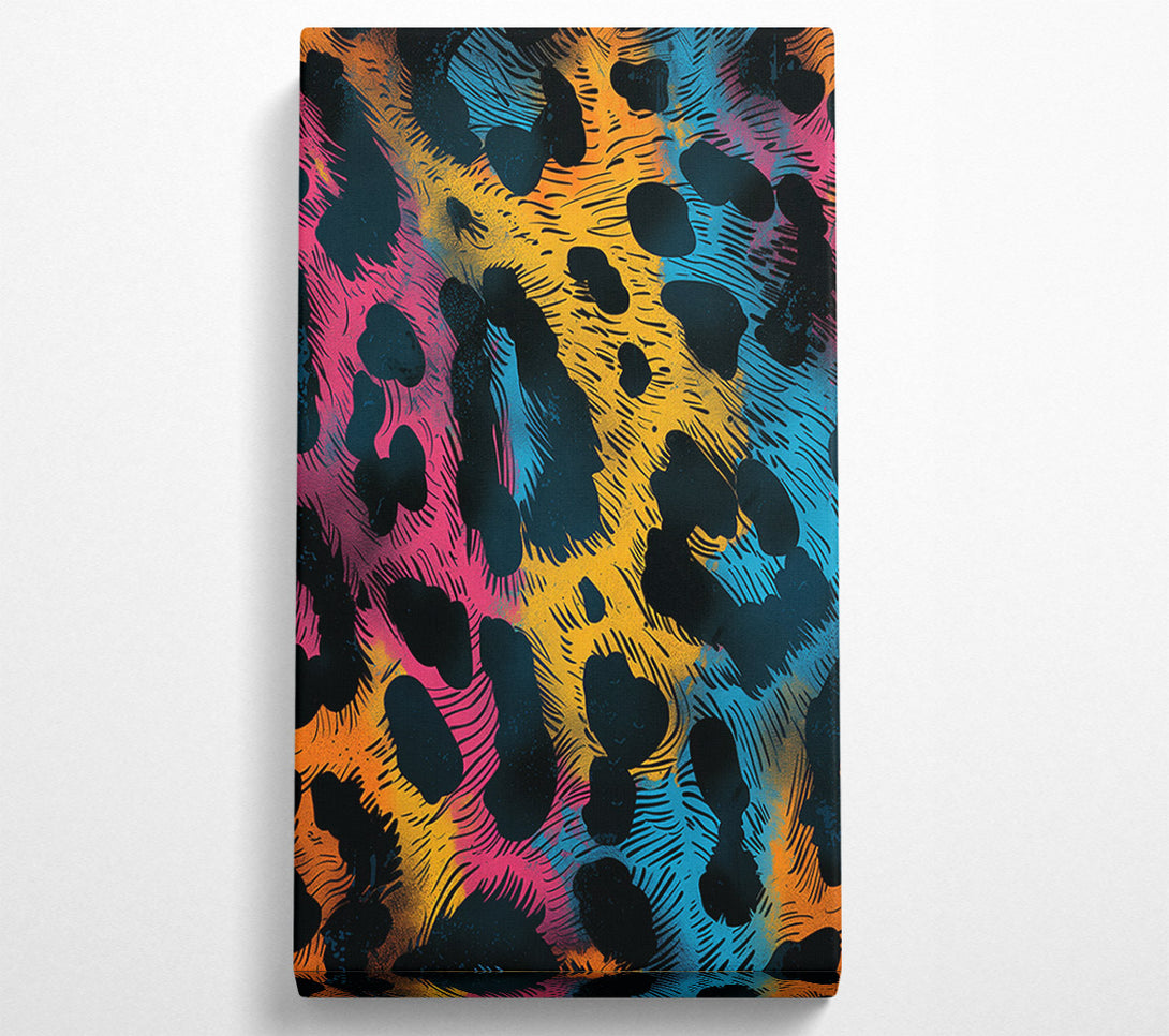  A Canvas Print of Leopard Print Rainbow Canvas Print