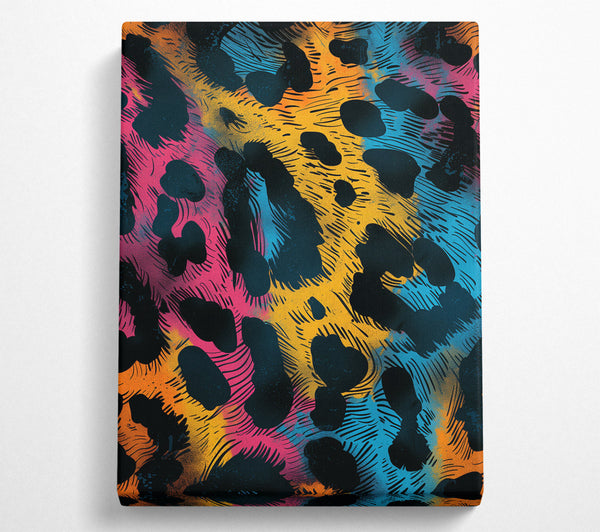  A Canvas Print of Leopard Print Rainbow Canvas Print