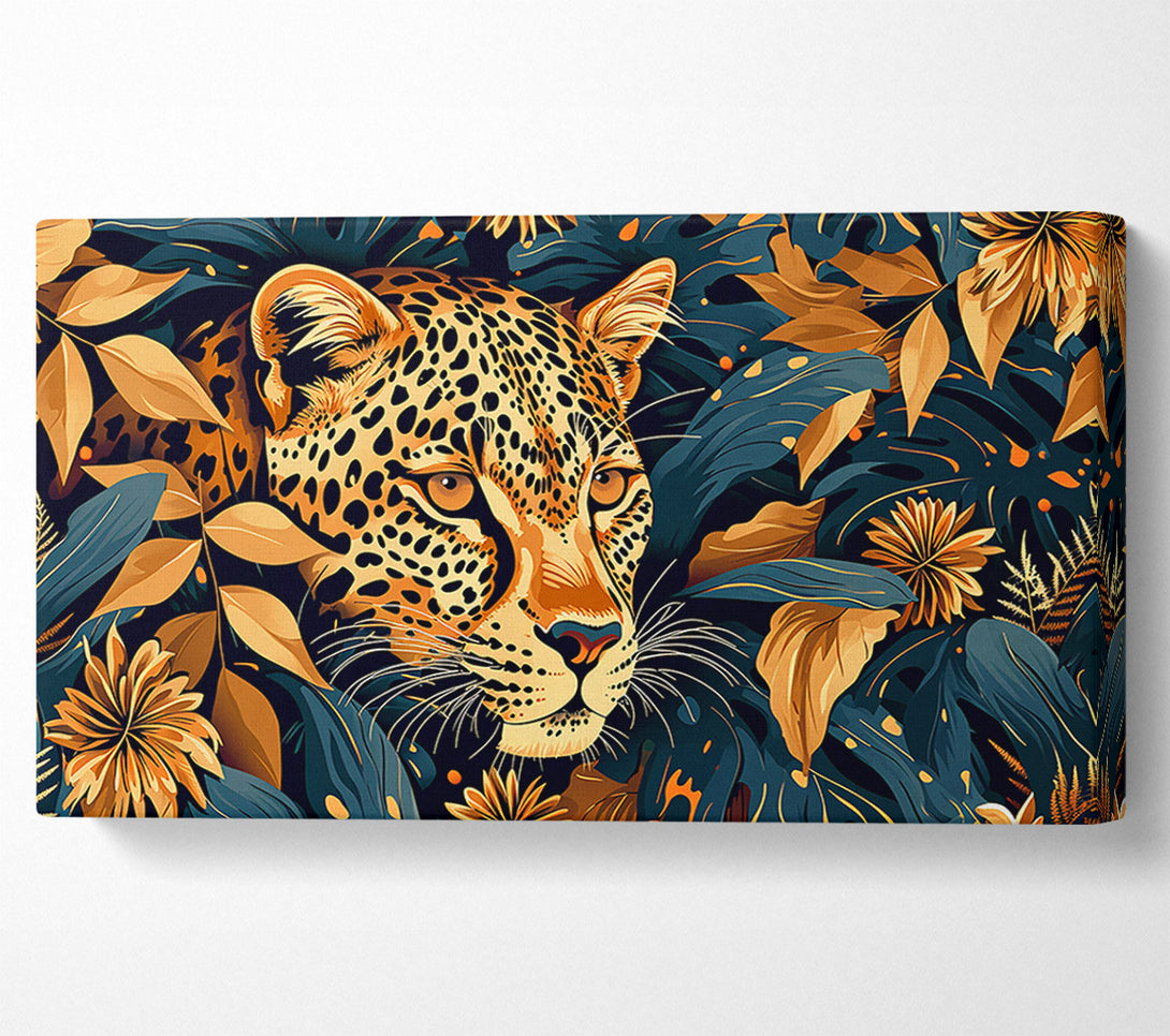  A Canvas Print of Leopard Spying Canvas Art
