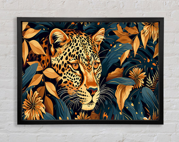 Leopard Spying Framed Print