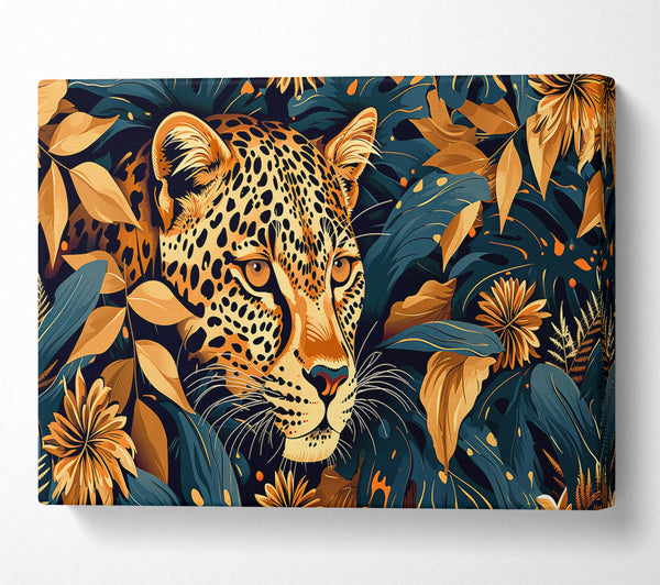  A Canvas Print of Leopard Spying Canvas Art