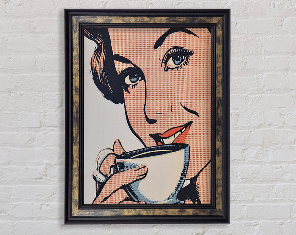 Lichenstien Coffee Framed Print