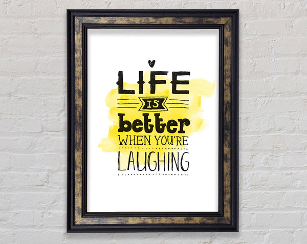 Life Is Better Framed Print