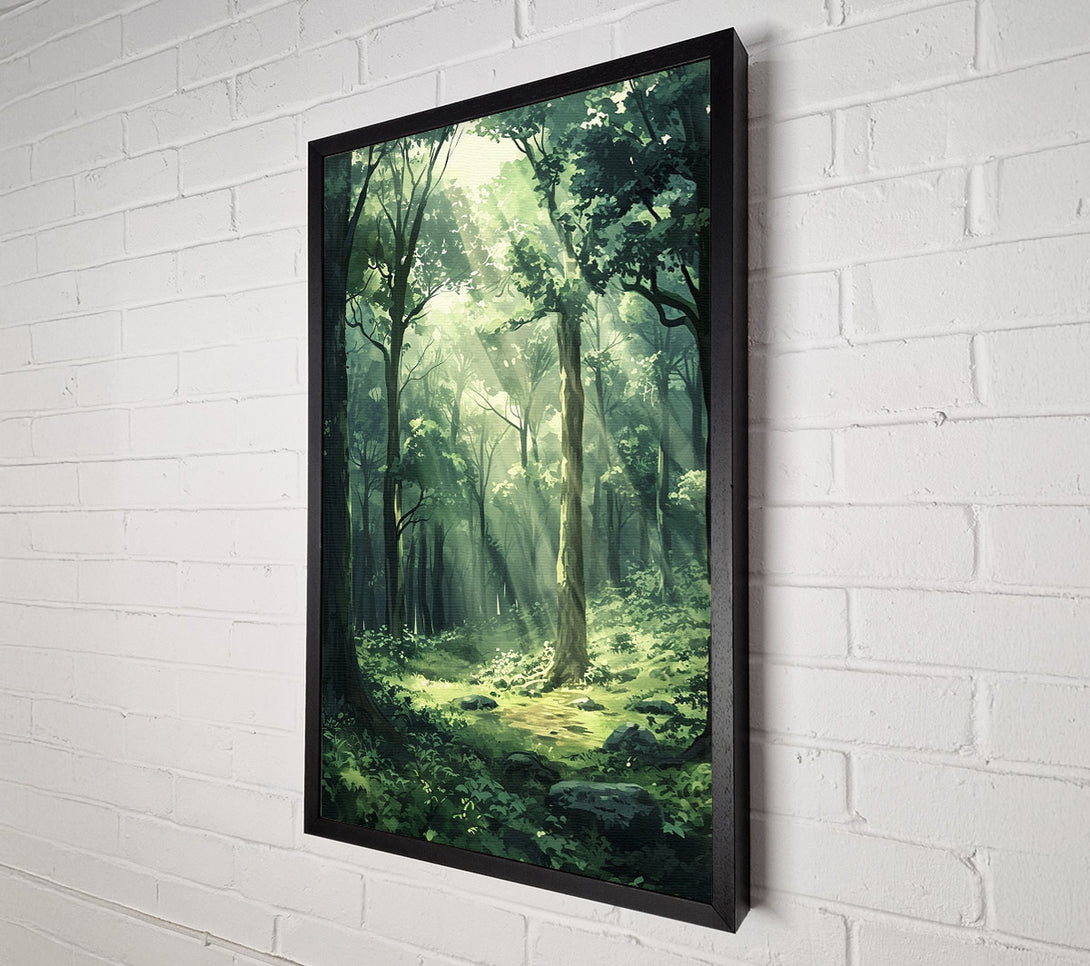  A Canvas Print of Light Through The Wood Canvas Wall Art