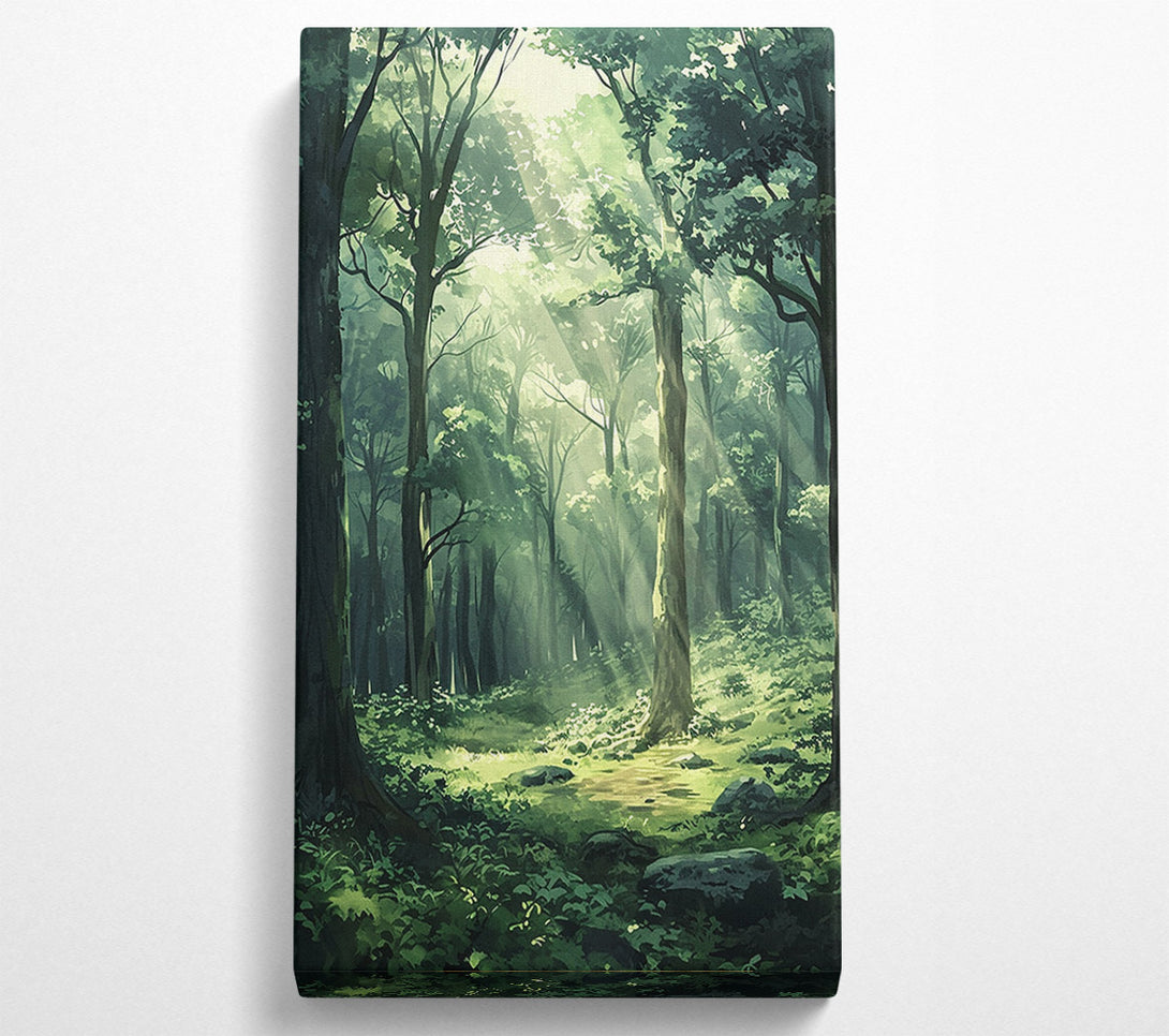  A Canvas Print of Light Through The Wood Canvas Wall Art