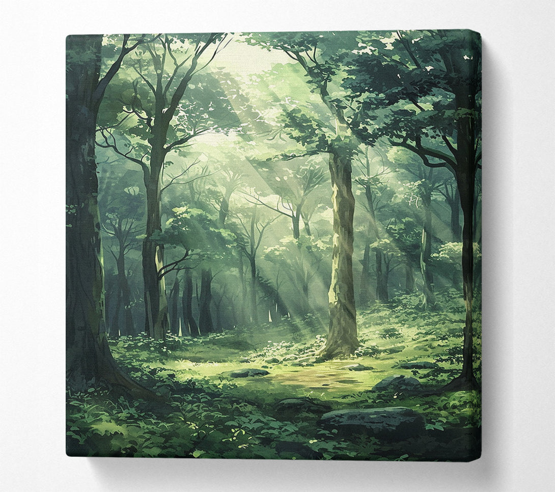  A Canvas Print of Light Through The Wood Canvas Wall Art