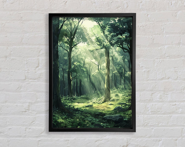Light Through The Wood Framed Print