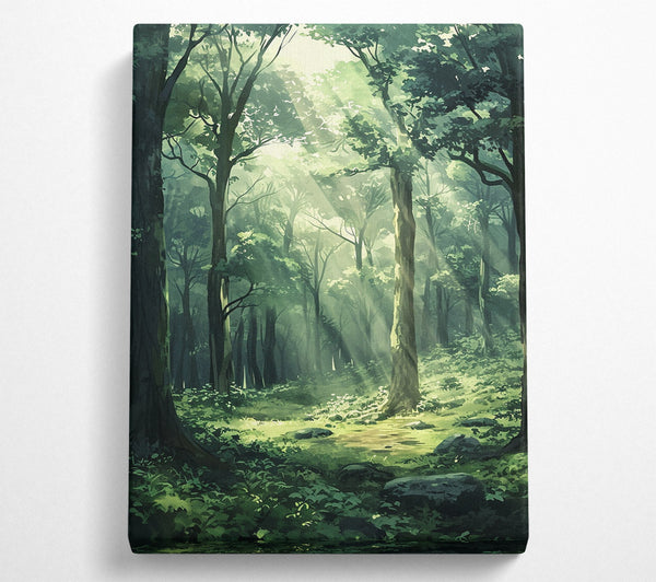  A Canvas Print of Light Through The Wood Canvas Wall Art