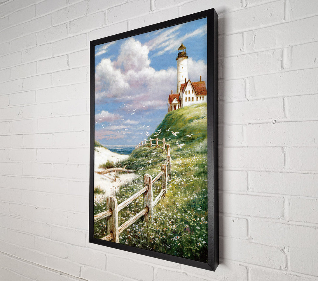  A Canvas Print of Lighthouse By The Sea Canvas Print