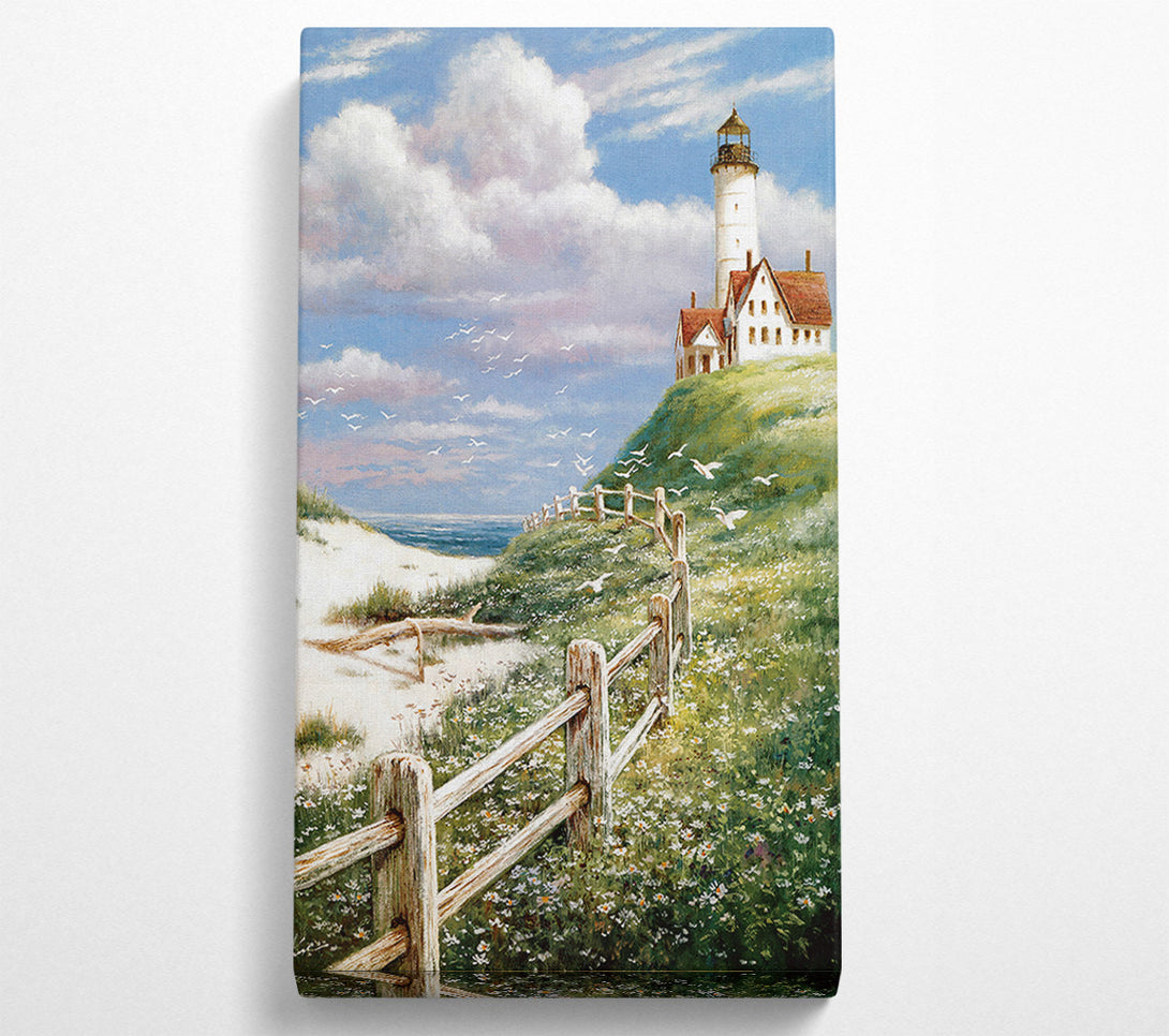  A Canvas Print of Lighthouse By The Sea Canvas Print