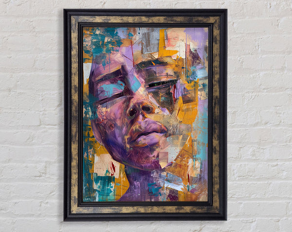 Lilac Graffiti Woman Framed Print