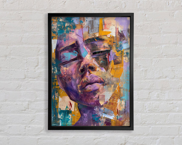 Lilac Graffiti Woman Framed Print