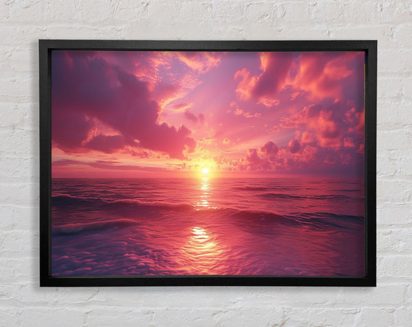 Lilac Seascape Framed Print