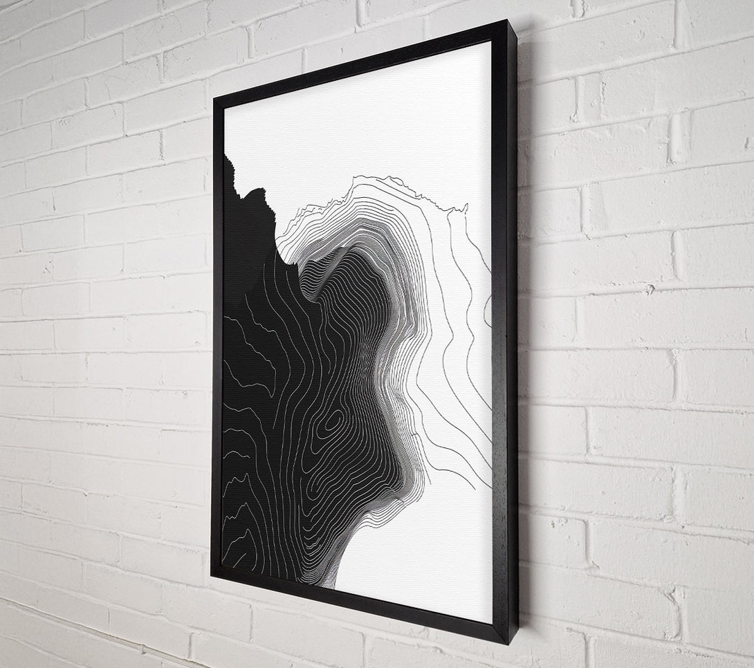  A Canvas Print of Line From White To Black Canvas Wall Art