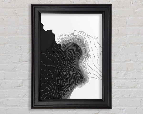 Line From White To Black Framed Print