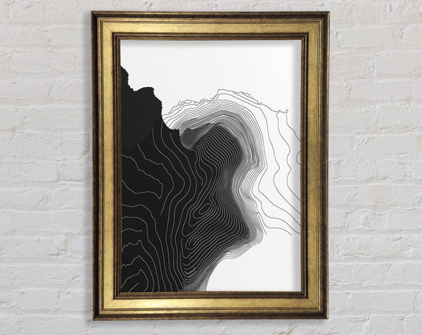 Line From White To White Framed Print