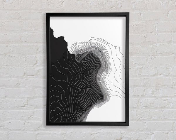 Line From White To Black Framed Print