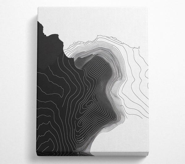  A Canvas Print of Line From White To Black Canvas Wall Art