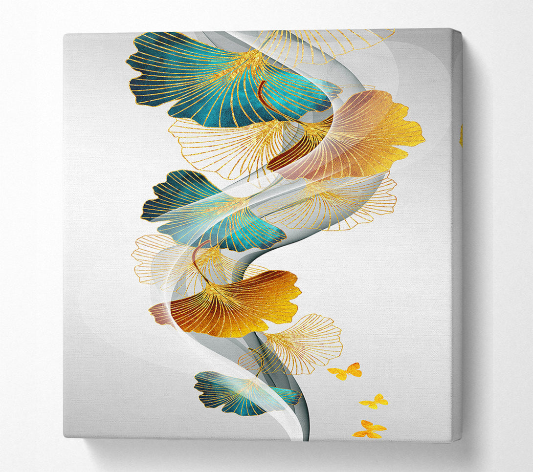  A Canvas Print of Line Leaves Canvas Art