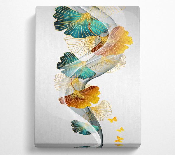  A Canvas Print of Line Leaves Canvas Art