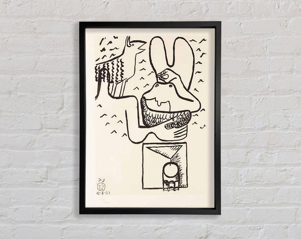 Line Mid Century Framed Print