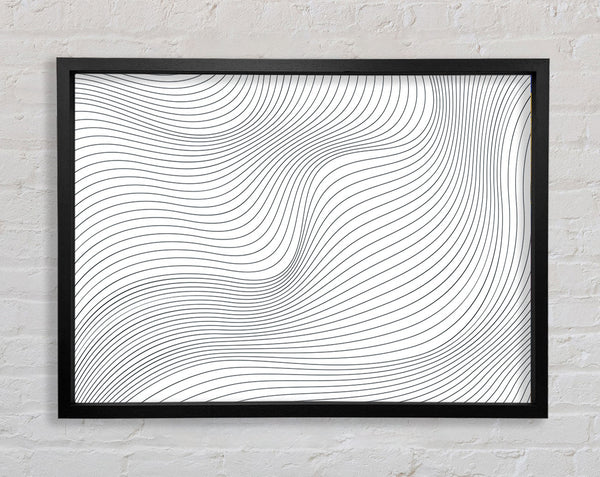 Line On White Framed Print