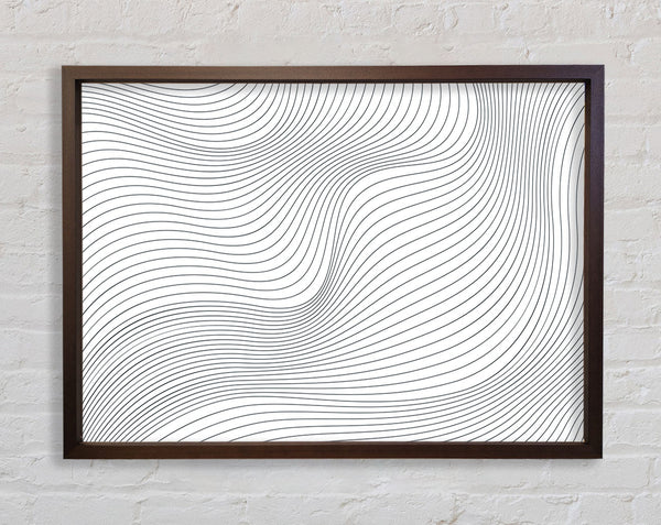 Line On Walnut Framed Print