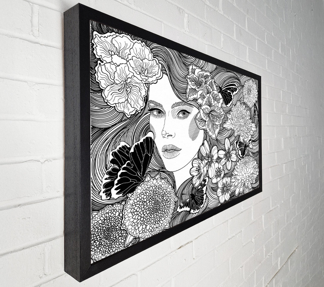  A Canvas Print of Line Woman Canvas Wall Art