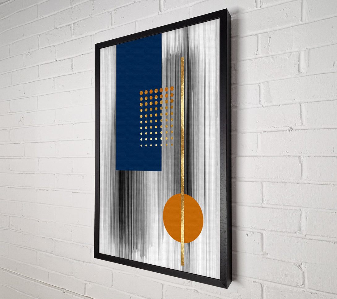  A Canvas Print of Lines Abstract With Blue Canvas Art
