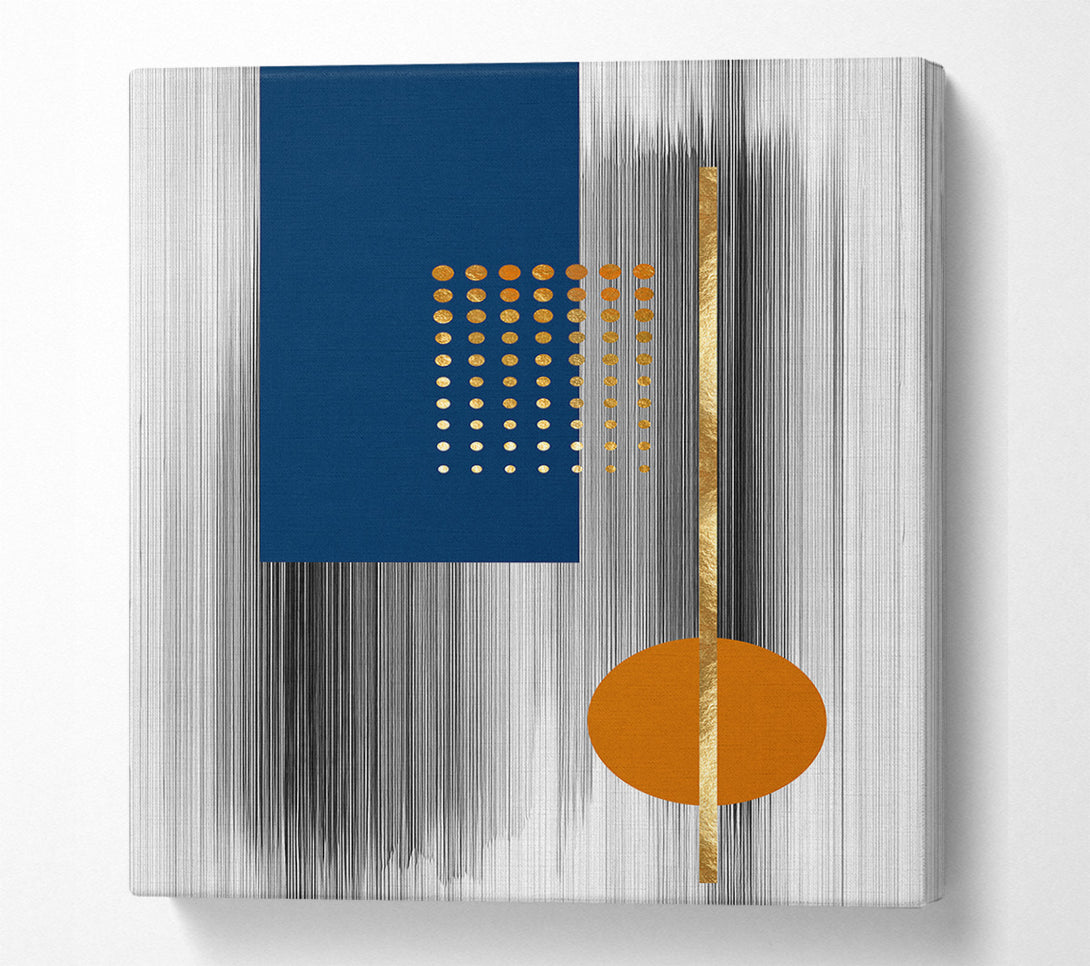 A Canvas Print of Lines Abstract With Blue Canvas Art