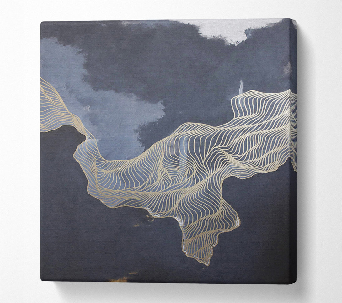  A Canvas Print of Lines Into The Mountains Canvas Wall Art