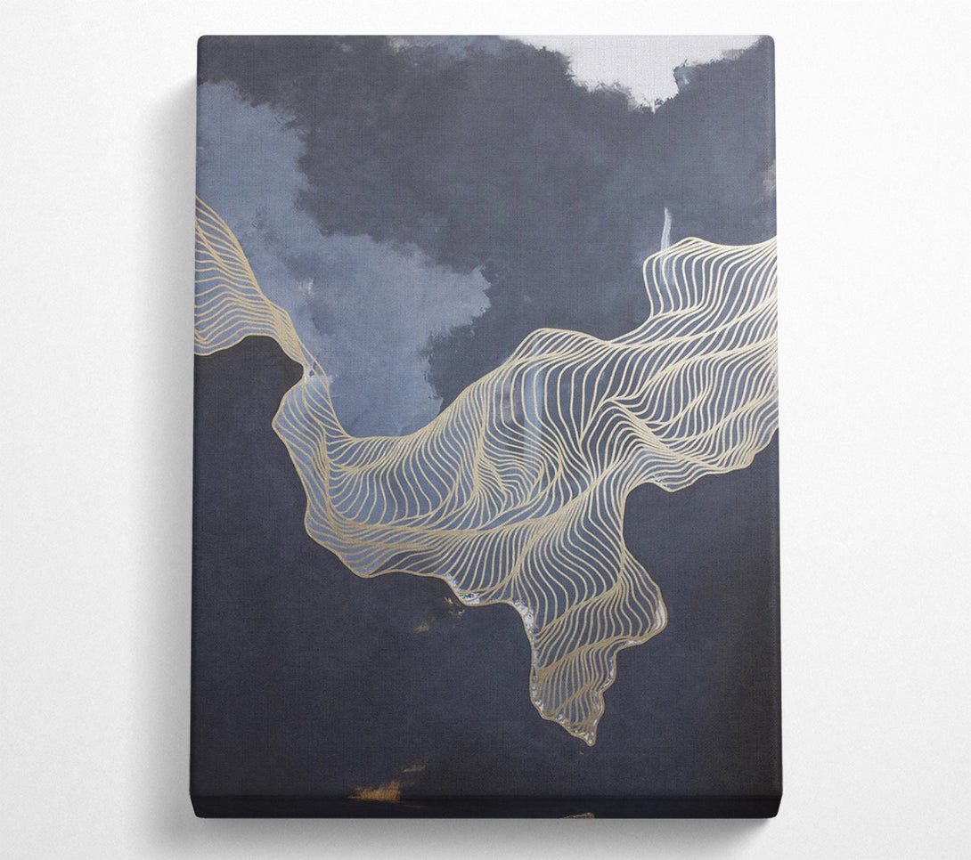  A Canvas Print of Lines Into The Mountains Canvas Wall Art