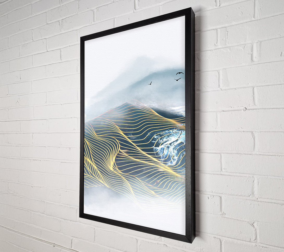  A Canvas Print of Lines Of Gold Mountin Canvas Art