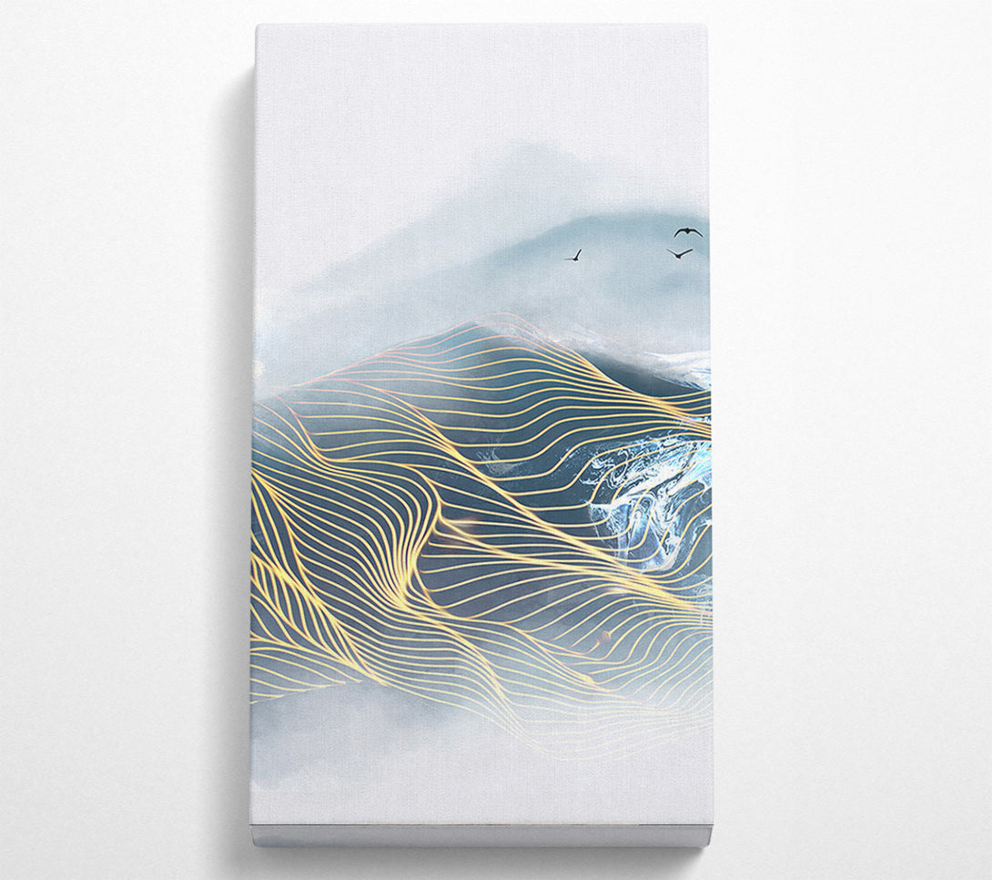  A Canvas Print of Lines Of Gold Mountin Canvas Art