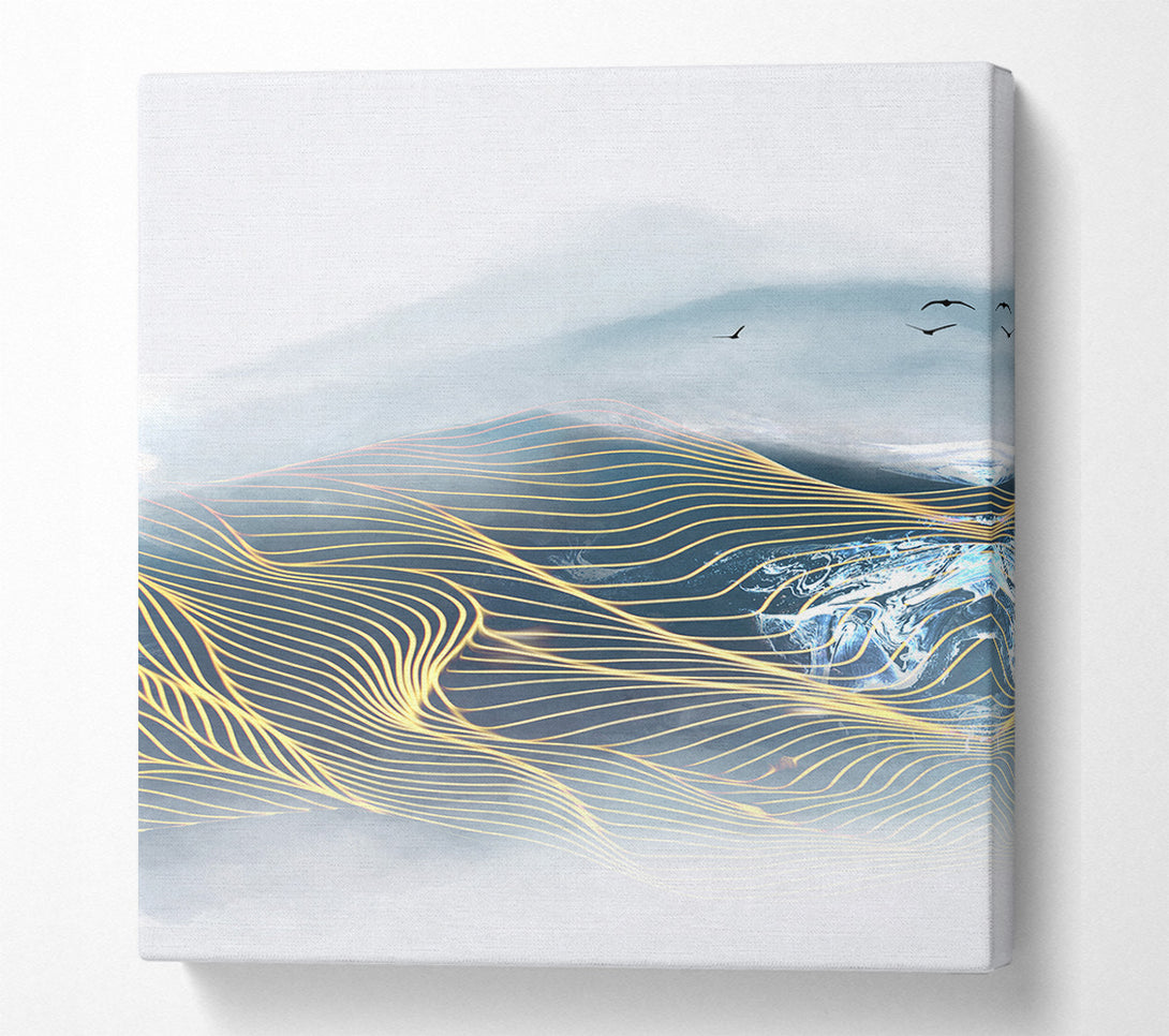  A Canvas Print of Lines Of Gold Mountin Canvas Art