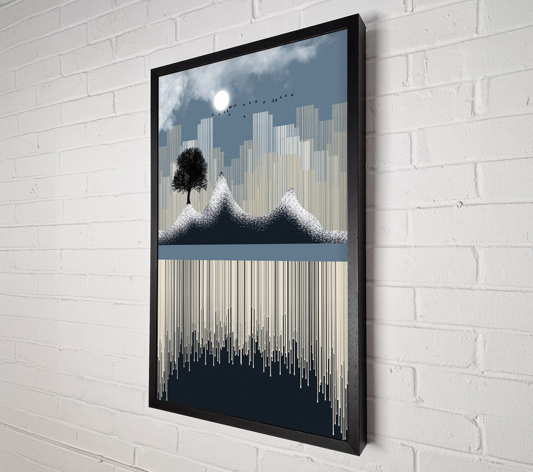  A Canvas Print of Lines Of Mountains Canvas Wall Art