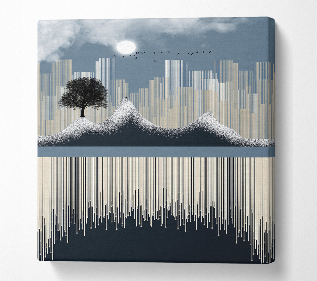  A Canvas Print of Lines Of Mountains Canvas Wall Art