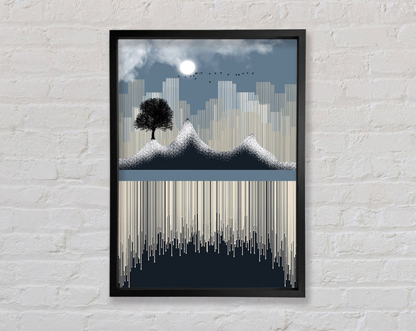 Lines Of Mountains Framed Print