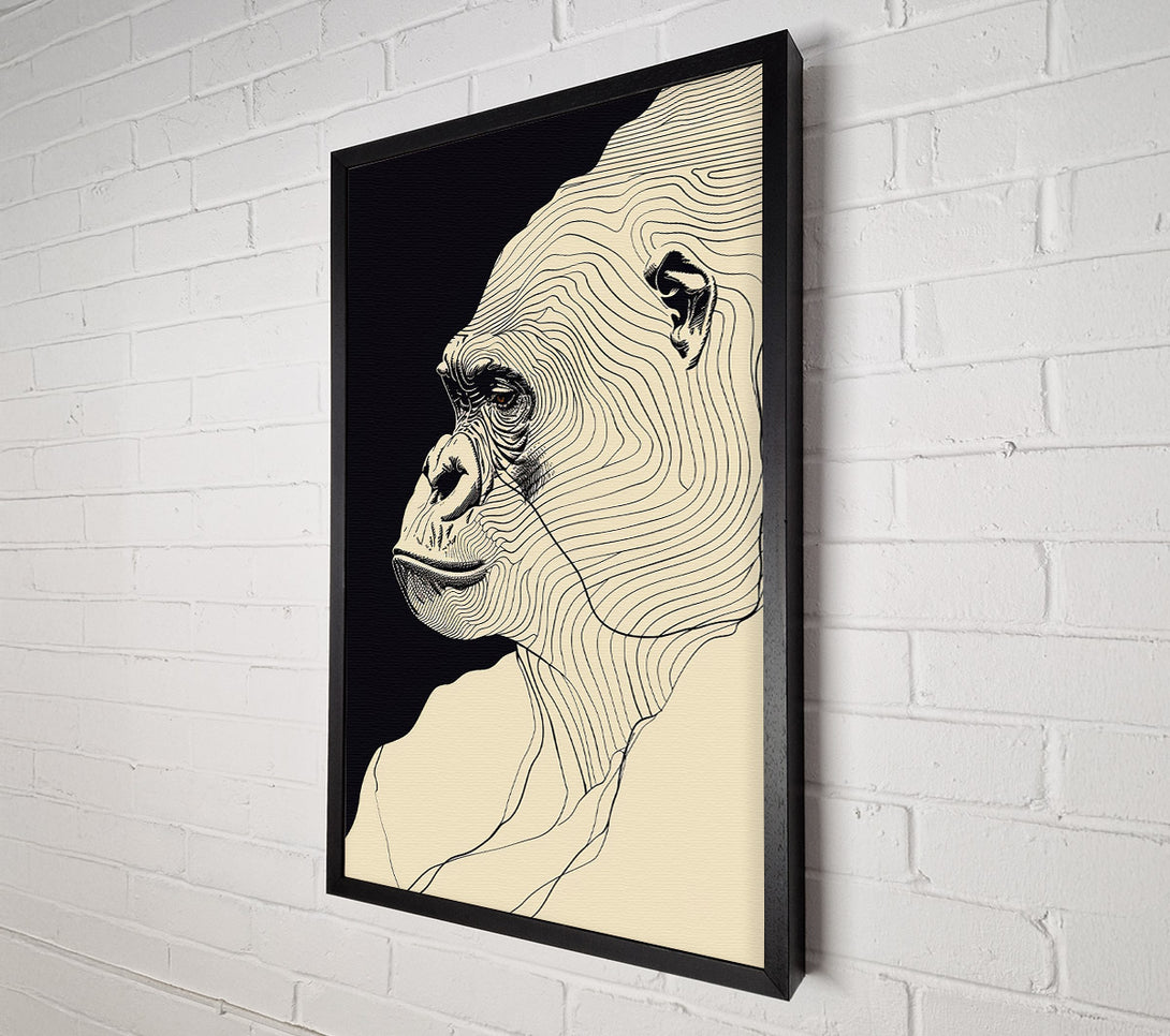  A Canvas Print of Lines Of. Gorilla Canvas Print