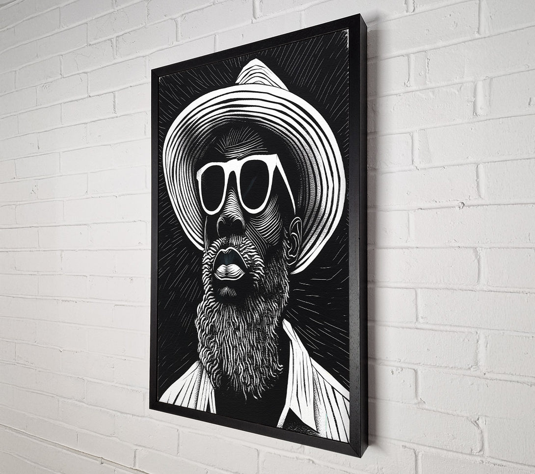  A Canvas Print of Linograth Man Canvas Print