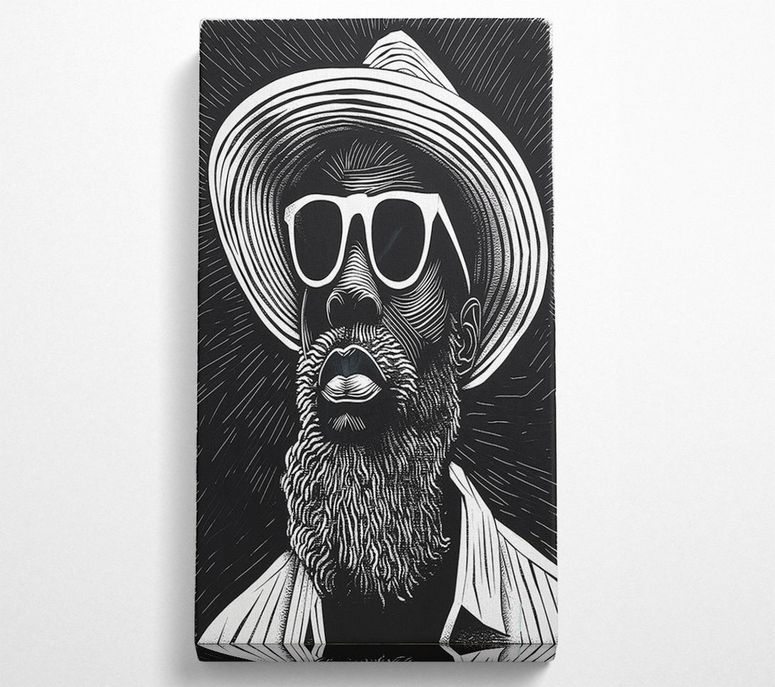  A Canvas Print of Linograth Man Canvas Print