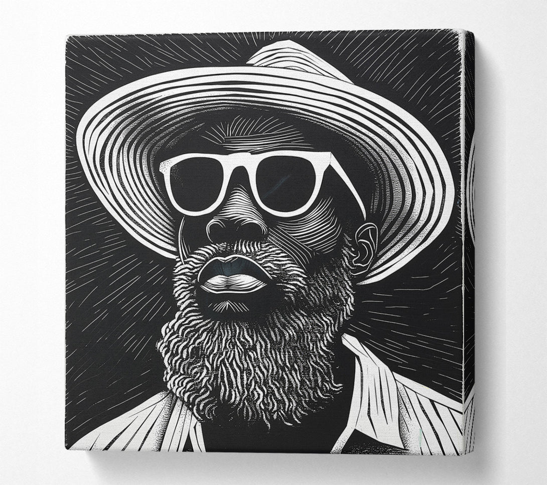  A Canvas Print of Linograth Man Canvas Print