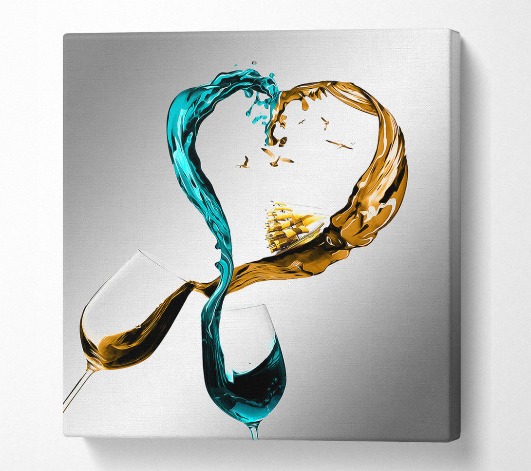  A Canvas Print of Liquid Love Canvas Wall Art