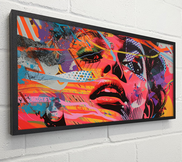 Lithograph Collage Woman