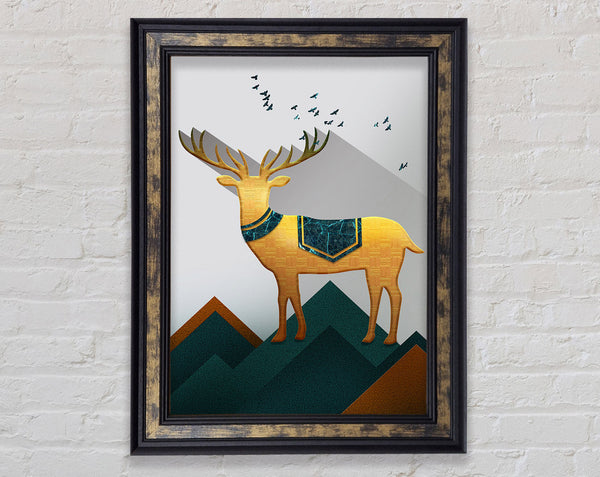 Little Gold Deer Framed Print