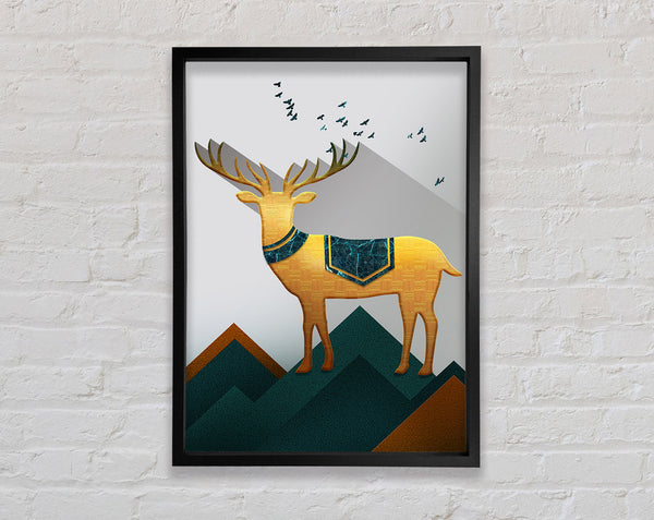 Little Gold Deer Framed Print