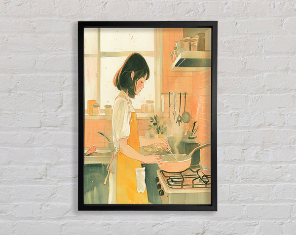 Lo-Fi Cooking Framed Print
