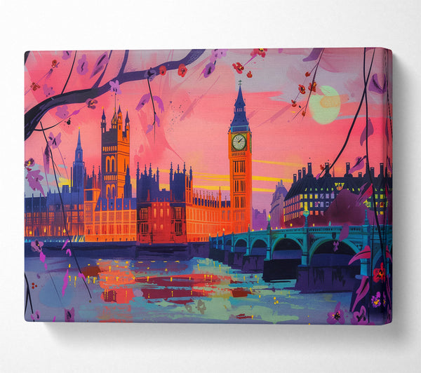  A Canvas Print of London Abstract City Canvas Art