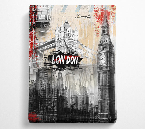  A Canvas Print of London Graffiti Canvas Wall Art
