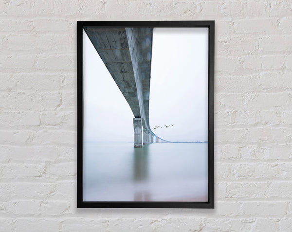 Long Bridge Over The Ocean Framed Print